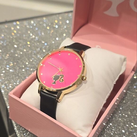 Barbie Logo Head Accutime Buckle Band Watch